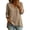 Khaki #32, variant on Linen Shirts for Women Button V Neck Long Sleeve Tops Dressy Casual Loose Blouses, S