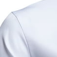 thumbnail image 4 of WREESH Men's Elegant Dress Button Down Shirts Casual Long Sleeve with Patchwork Design, Turn-Down Collar, and Solid Color for a Versatile Wardrobe Essential White, 4 of 9