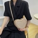 thumbnail image 4 of Bolso de moda para mujer Bolso de corazón para mujer Bolsos de mano Bolso de cuero de PU Caqui, 4 of 6