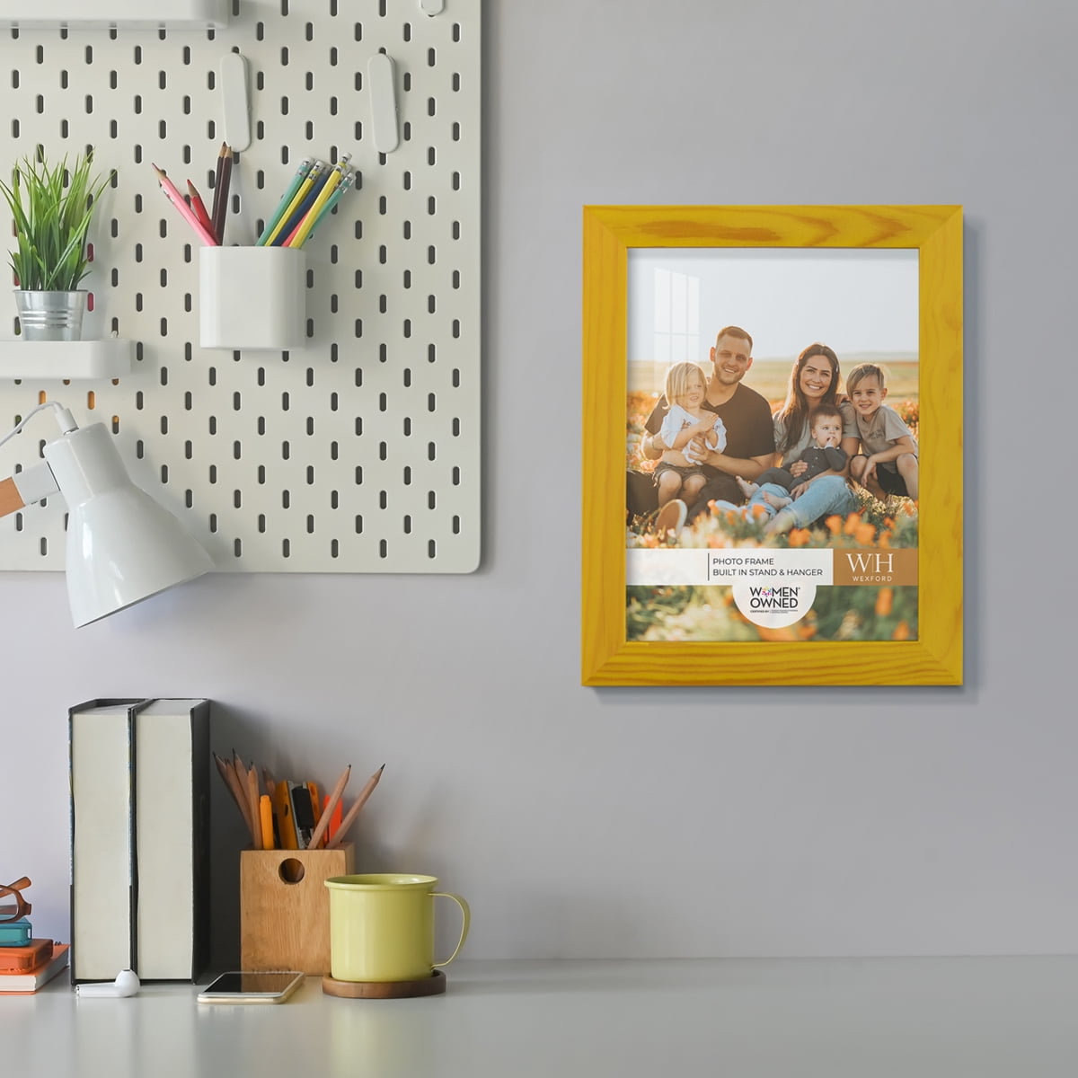 Woodgrain 6 in. x 8 in. Sunflower Yellow Picture Frame