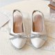 thumbnail image 4 of Sandalias de Tacón Alto para las Mujeres Punteado Strass Arco Estilo Verano Zapatos de Rendimiento para las Mujeres de la Escuela Secundaria Y los Niños, 4 of 7