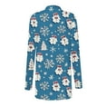 thumbnail image 3 of Christmas Cardigan for Women Open Front Knit Sweater Long Sleeve Casual Holiday Tops Xmas Tree Graphic Coat, 3 of 6