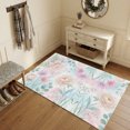 thumbnail image 3 of Area Rugs 4'x6'. Romantic Peonies Cosmos Carpet Runner Indoor Outdoor Rugs Home Decor Aesthetic, Eucalyptus Ferns Minimalist Non Slip Mats Washable Accent Rug for Living Room Bedroom, 3 of 7