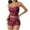 Red, variant on Tnhcen Women's Milk Silk Cherry Print Pajama Set Bow Trim Cami & Shorts Sleepwear S-XL Soft Summer Loungewear