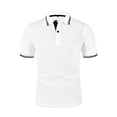 thumbnail image 2 of Trgacdwlo Big and Tall Polo Shirts for Men Mesh Ice Silk Quick Dry Short Sleeve Shirts for Men Collared Textured Golf Polos for Men White XXL, 2 of 4