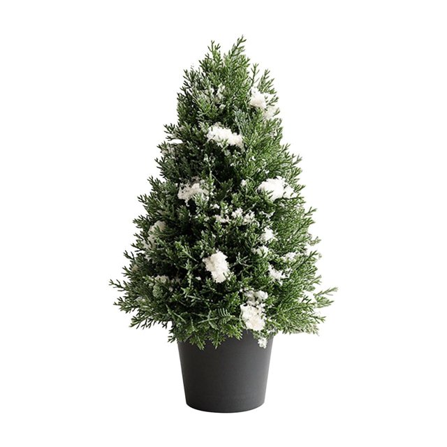 Whimsical Artificial Tabletop Pine Tree with Red Ornament, Unique Holiday Decor for Home or Office, Realistic Branches, Christmas Tree Accent, Easy to Display, Eco-Friendly Materials