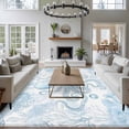 thumbnail image 3 of 5'x8' Area Rugs, Blue Coastal Octopus Indoor Outdoor Area Rug for Living Room Bedroom, Summer Watercolor Coral Washable Bathroom Rugs Kitchen Floor Carpet Mats Home Decor Aesthetic, 3 of 8