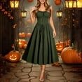 thumbnail image 2 of Meichang Renaissance Dress for Women Vintage Sleeveless Corset Lace Up Front Gothic Dresses Medieval Victorian Cosplay Dresses Halloween Costumes, 2 of 8