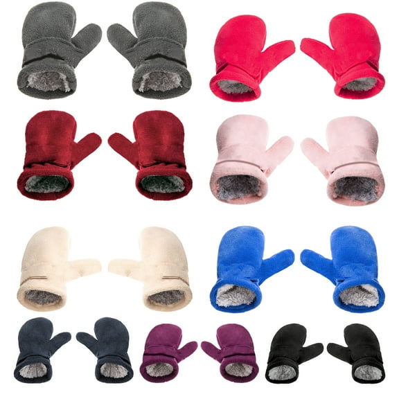 Dress Choice Winter Mittens Gloves for Baby Kids Toddler Newborn Infant,Cute Warm Fleece Lined Thick Thermal Gloves for Boys Girls