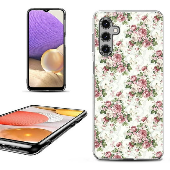 OneToughShield ® Shockproof Phone Case Compatible with Samsung Galaxy A25 5G - Floral/Rose