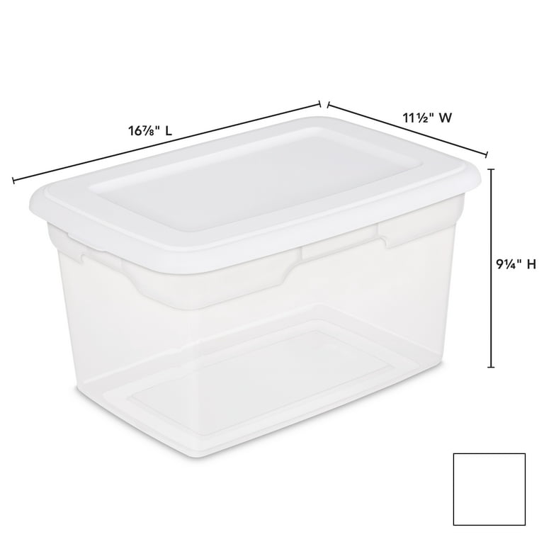 Sterilite, 20 Qt./18.9 L Storage Box, White, Case of 6 Only $14.67 (Reg.  $29.88) at Walmart