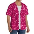 thumbnail image 2 of Kdxio Men's Hawaiian Shirt for Men Short Sleeve Shirt Breast Cancer Awareness6 Summer Casual Holiday Beach Button Down T-Shirts, 2 of 5