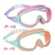 thumbnail image 3 of 2 gafas de natación para niños, máscara de natación, regalo, ajuste cómodo con tapón para los oídos. Rosa y naranja, 3 of 9