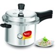 thumbnail image 1 of Deluxe Hard Anodized Aluminium Outer Lid Pressure Cooker - 3 Liters, Silver | Aluminium Pressure Cooker - Sturdy & Durable | Heat Resistant, Easy Grip, Bakelite Handle, 1 of 5