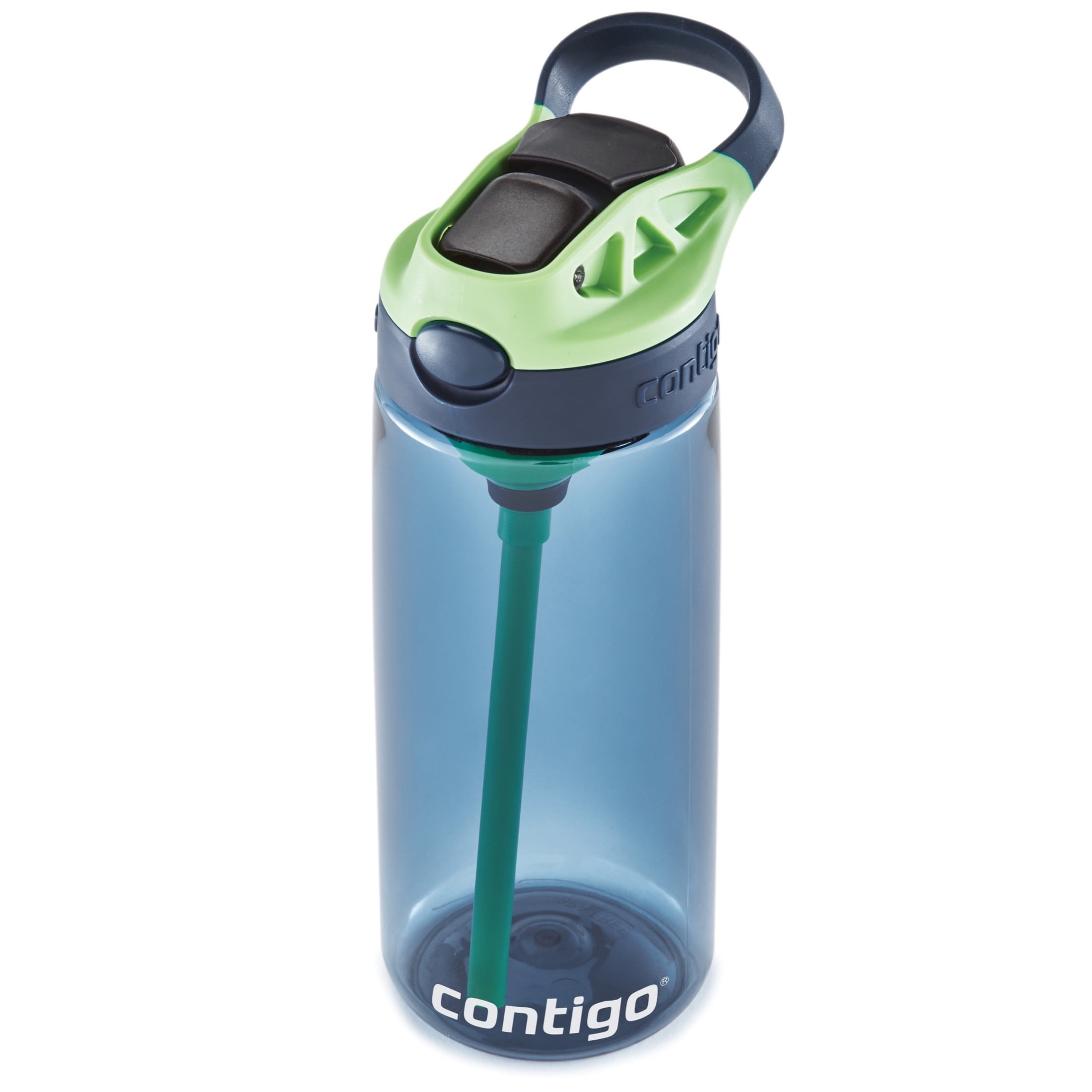 Contigo 14oz Kids' Water Bottle with Redesigned AutoSpout Straw Blueberry  Cool Lime with Dogs Doing Things 1 ct