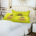thumbnail image 6 of Golden Pineapple Pillowcases, Soft and Cozy Decor Giftsative Pillow Cases with Hidden Zipper for Bedroom, Sofa, Couch, Standard Size 20x26 Inches（137）, 6 of 6