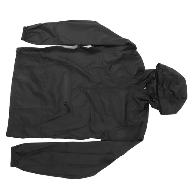 Outdoor Windproof Hooded Jacket, Lightweight Waterproof Bike Windbreaker Reflective Jacket for Men