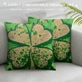 thumbnail image 3 of Ullo0ord Spring Home Decor Pillow Covers Watercolor Floral Flowers Blooming Green Leaves with Inspirational Quote Words Throw Pillow Case Sofa Couch Chair Bed Cushion Cover (WS-Patrick's, ") 12x12in, 3 of 5