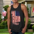 thumbnail image 4 of Xijirk Tank Tops Men Independence Day Tank Top Summer Sleeveless Breathable Shabby Flag Print Casual Top for Holiday,3XL, 4 of 5