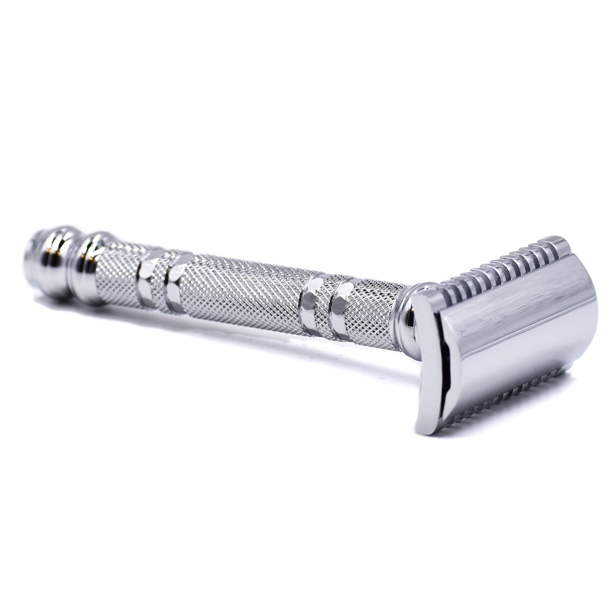 Parker Safety Razor 24C Three-Piece Open Comb Double Edge Safety Razor & 5 Parker Premium Blades