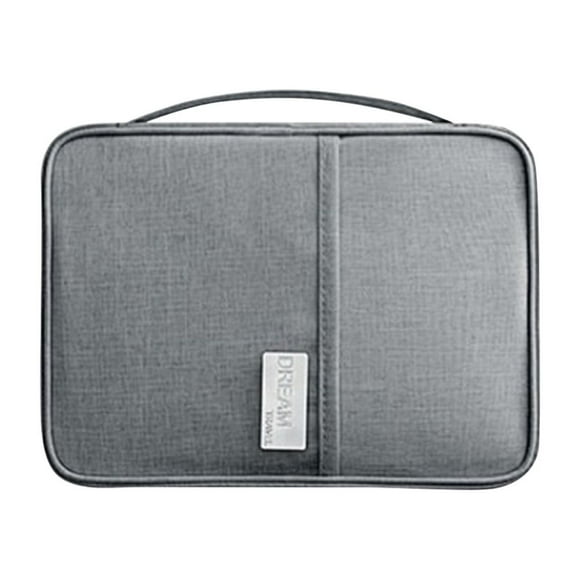 EeaseMX Bolsa organizadora de documentos impermeable para pasaporte, práctica cartera larga, color gris, talla L