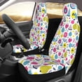 thumbnail image 5 of Sigee Doodle Fruits for Universal Car Seat Covers, Premium Car Seat Protector Set for Cars, SUVs, Trucks, 5 of 5