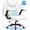 White, variant on CloudRest Pro Office Chair, 400LBS Wide Seat Ergonomic Computer Desk Chair High Back Executive Leather Chair Adjustable Task Chair Lumbar Back, Black