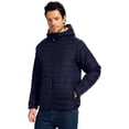 thumbnail image 3 of Weilanxin Men's Puffer Jacket Hooded Sherpa Lined Water Resistant Windproof Insulated Jacket Warm Winter Puffy Coat, 3 of 11