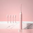 thumbnail image 1 of Fiudx Cepillo de Dientes Eléctrico, 6 Modos Inteligentes, Vibración con Suspensión Magnética, Cerdas Suaves, Funcionamiento Silencioso, Carga Inductiva Inalámbrica, 4 Cabezales, Batería de 100 Días,, 1 of 6