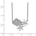 thumbnail image 2 of 925 Sterling Silver Rhodium Plated Cubic Zirconia Cloud and Snowflake With 2inch Ext Necklace 16 Inch Pendant Necklace f, 2 of 2
