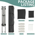 thumbnail image 5 of Outdoor Basic 8'x10'Pop up Canopy Tent with Adjustable Height,Instant Canopies,Shade Tents with One Sidewall, for Events, Parties, Gatherings, Camping,Black, 5 of 9
