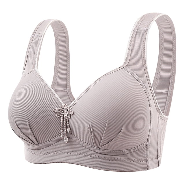 Gibobby Brasier deportivo para mujer Sujetador con anillo de para mujer, Color sólido, sujetador cómodo(B,F)