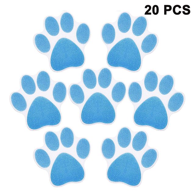 20 pegatinas antideslizantes para bañera, peldaños de baño con estampado de huellas adhesivas, azul oso de fresa Hogar