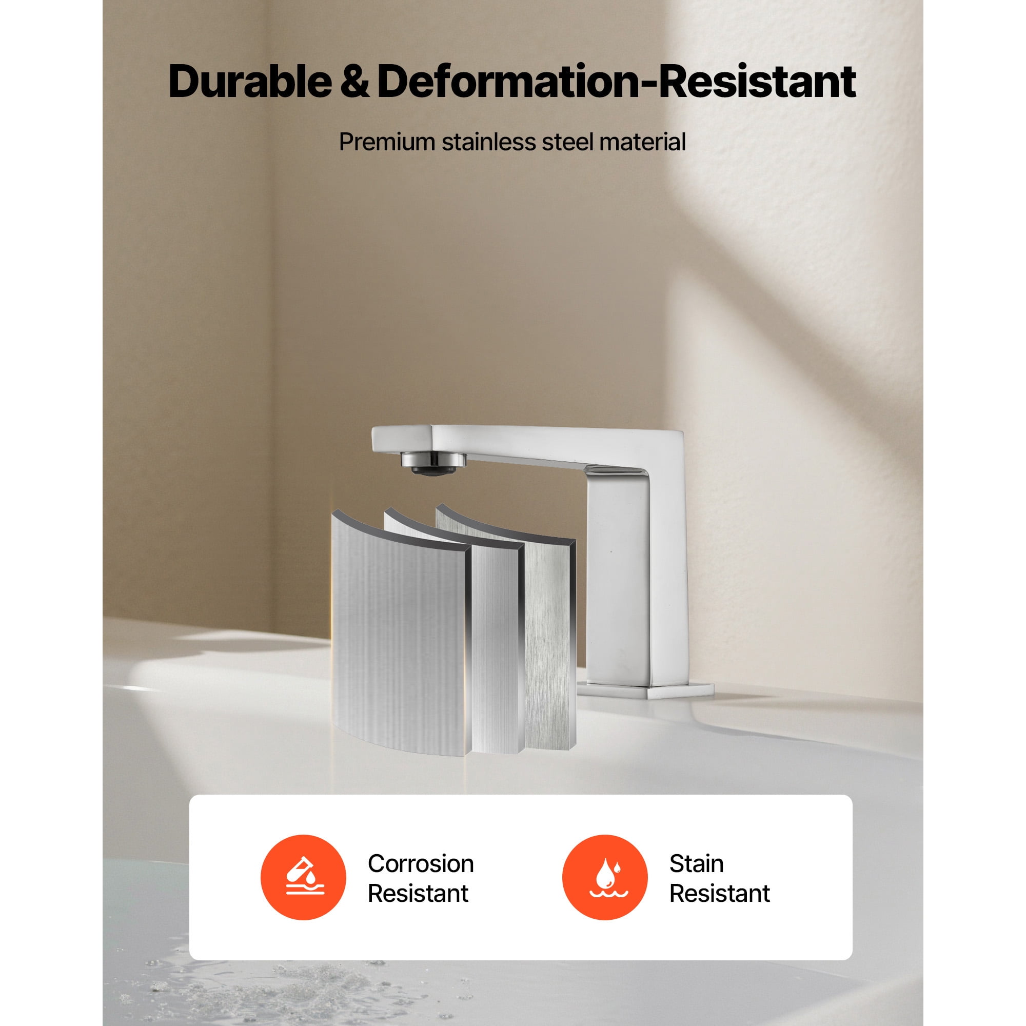 KFFKFF Roman Tub Faucet, 3-Hole Waterfall Bathtub Fixture, Bath Faucet Set with Dual Handles, Deck-Mounted Tub Faucet for Washing Pets, Baby Care, and Bathing, Silver, Right-Angle Design