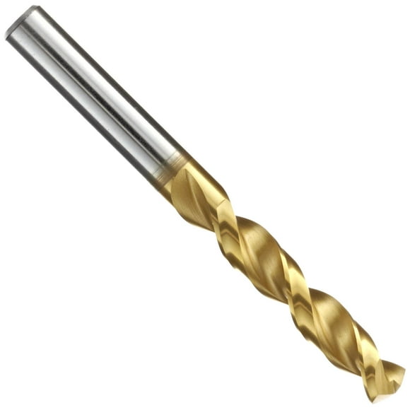 Precision Twist QC41G High Speed Steel Short Length Drill Bit, TiN Coated, Round Shank, Parabolic Flute, 135 Degree Radius Split Point, 15/32" (Pack of 6)