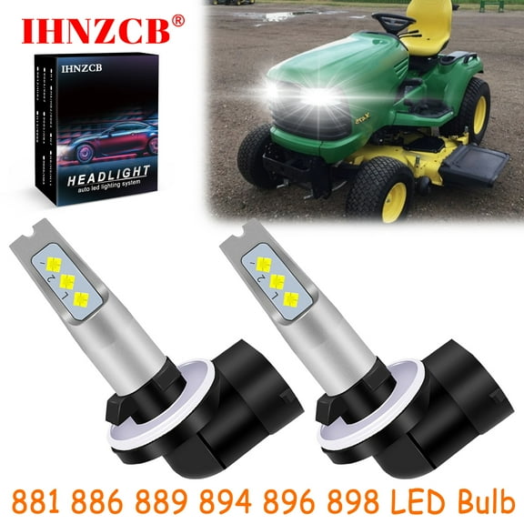 IHNZCB for Deere X465 X475 X485 X495 X575 X585 X595 Jd R136239 Tractor / Lawn Mower LED Headlights Bulb High Low Beam 881 889 White,Y25