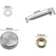 thumbnail image 2 of 12 Pcs 16mm Mirror Screws Stainless Steel Mirror Nails Mirror Screws With Decorative Caps For Tables Bath Plates Wardrobes Glass Signs - Silver, 2 of 5