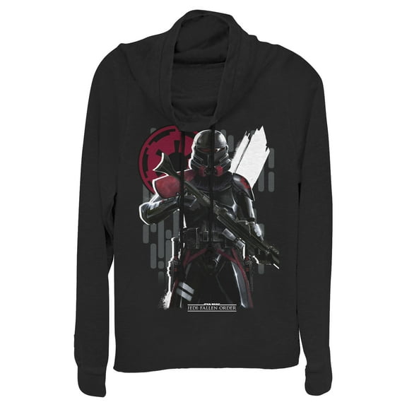 Junior's Star Wars Jedi: Fallen Order Second Sister Inquisitor Cowl Neck Sweatshirt Black 2X Large