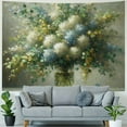 thumbnail image 4 of JRXY Vintage White Rose Floral Painting Foils Abstract Blossom in Vase Picture Tapestry Painting, 4 of 6