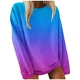 thumbnail image 2 of 2023 Chandail en Molleton Oversize pour Femmes Mode Femme Manches Longues Col Rond Blouse Imprimée Automne Pull Décontracté Tops Coupe Ample Tops pour Femmes, 2 of 5