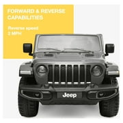 Jeep Gladiator Rubicon 12V Battery Powered Ride on, 2 Seater, Children Ages 3-5, Max Spped 5 MPH, Gray