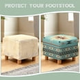 thumbnail image 6 of Jiueut Aztec Tribal Geometric Print Footstool Cover, Comfortable Footrest Stool Furniture Protector with Elastic Bottom Footrest Stool Cover for Living Room Kids Pets, 6 of 7