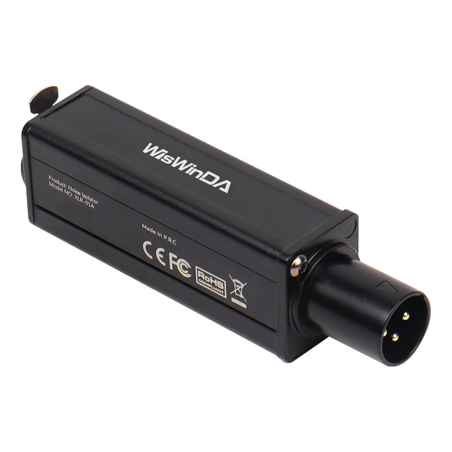 WisWinDa Upgrade Pro XLR 3Pin Single Channel Audio Isolation Box Ground Loop Isolator/Noise Filter/Hum Eliminator for Audio Syste