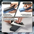 thumbnail image 6 of Razorri Knife Sharpening Stone Kit - Double-Sided 400/1000 and 3000/8000 Grit Whetstones, Flattening Stone & Releveling Stone - Leather Strop and Angle Guide Included - Sharpen and Polish Metal Blades, 6 of 7