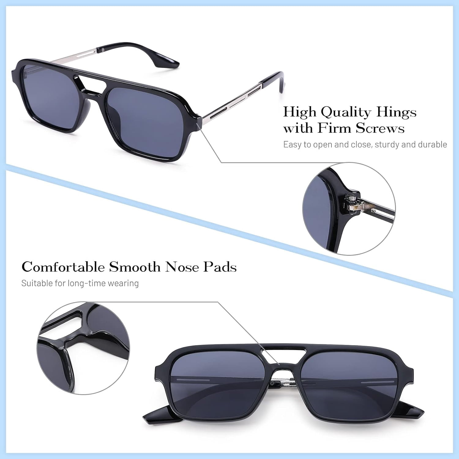 Vintage 70s Flat Aviator Small Frame Sunglasses for Women  display picture 1
