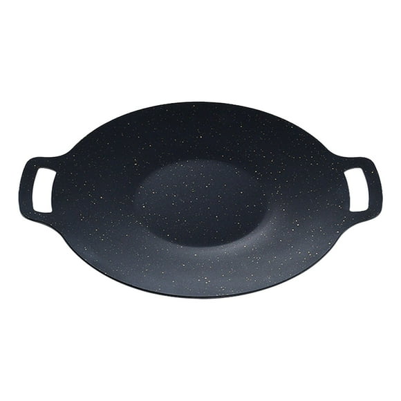 Lipstore Accessoires de Poêle à Griller Portable Teppanyaki pour Cuisine Extérieure Intérieure Diamètre 34cm