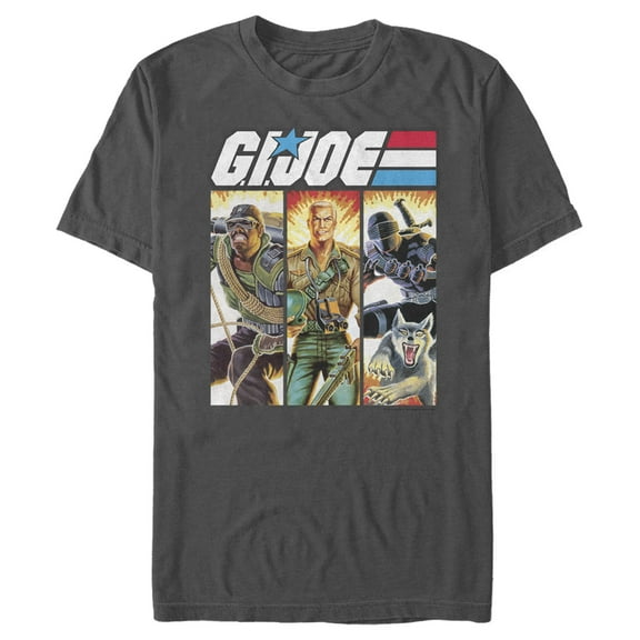 Men's GI Joe Comic Panels  Graphic Tee Charcoal Medium