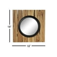 thumbnail image 3 of DecMode 18"W, 18"H Brown Handmade Wall Mirror, Set of 4, 3 of 10