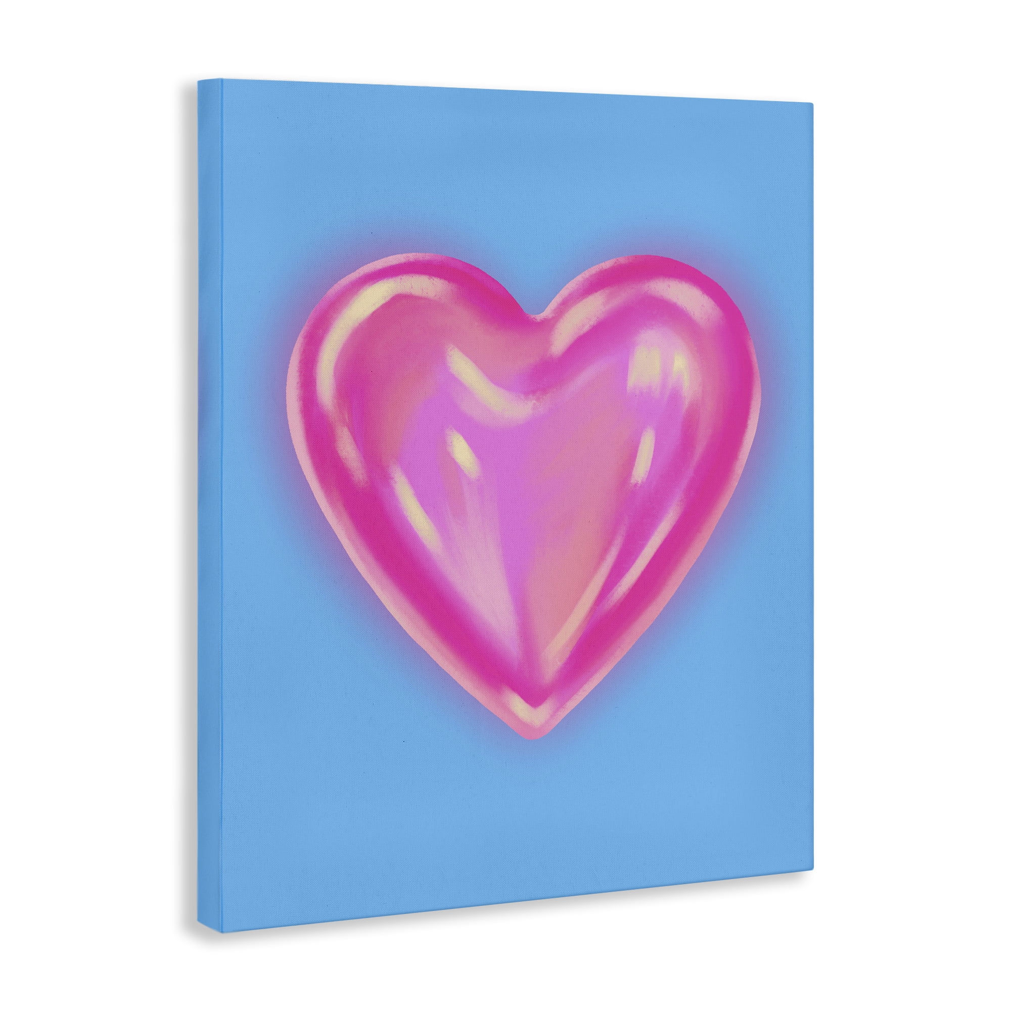 Stupell Industries Watercolor Sculptural Heart Abstract Painting Wrapped Canvas Art Print Wall Art, 16 x 20