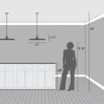 thumbnail image 5 of Hunter - Moriso 1-light Matte Black, Large Pendant Light, Dimmable, Traditional Style, Saucer Shaped, for Bedrooms, Dining, Living Rooms - 48148, 5 of 8